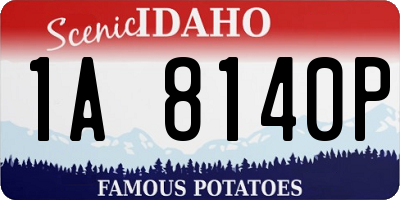 ID license plate 1A8140P