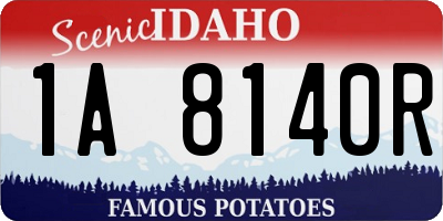 ID license plate 1A8140R