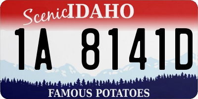 ID license plate 1A8141D