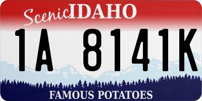 ID license plate 1A8141K