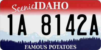 ID license plate 1A8142A