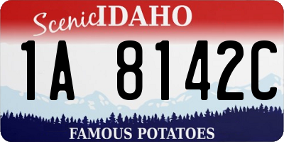 ID license plate 1A8142C