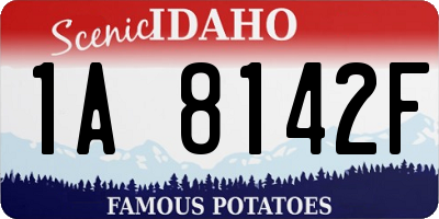 ID license plate 1A8142F