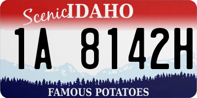 ID license plate 1A8142H
