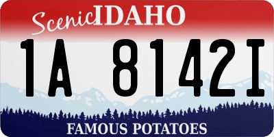 ID license plate 1A8142I