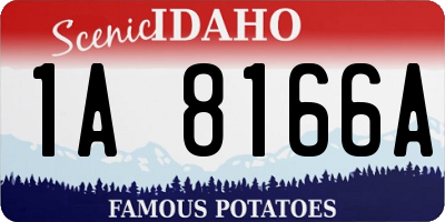 ID license plate 1A8166A