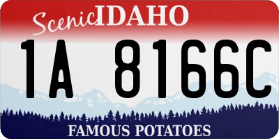ID license plate 1A8166C