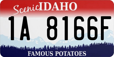 ID license plate 1A8166F