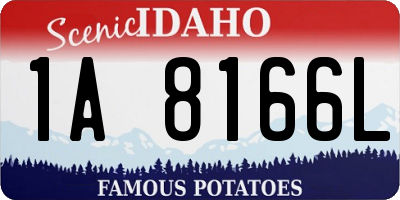 ID license plate 1A8166L