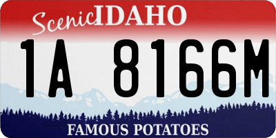 ID license plate 1A8166M