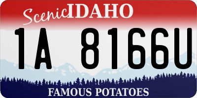ID license plate 1A8166U
