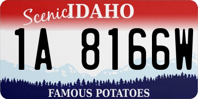 ID license plate 1A8166W