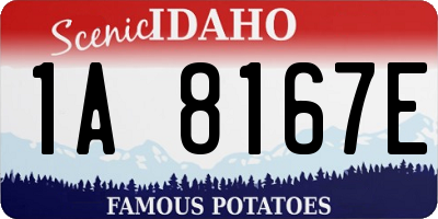 ID license plate 1A8167E