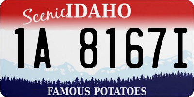 ID license plate 1A8167I