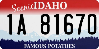 ID license plate 1A8167O