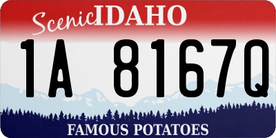 ID license plate 1A8167Q