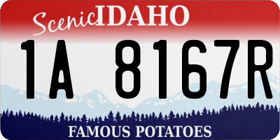 ID license plate 1A8167R