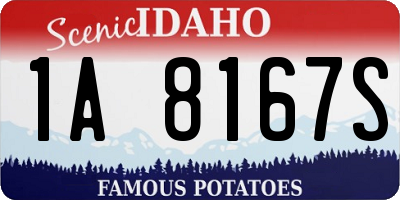 ID license plate 1A8167S