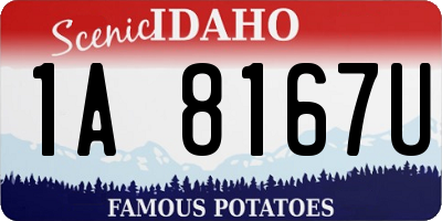 ID license plate 1A8167U