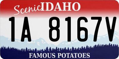 ID license plate 1A8167V