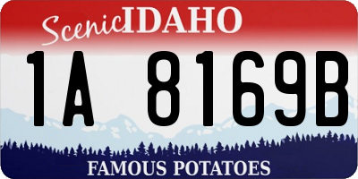 ID license plate 1A8169B