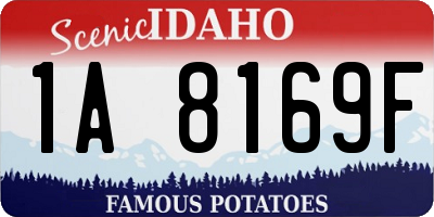 ID license plate 1A8169F