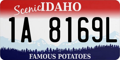 ID license plate 1A8169L