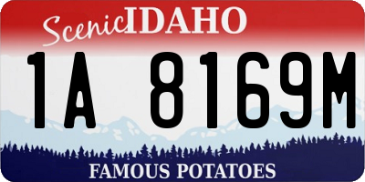 ID license plate 1A8169M
