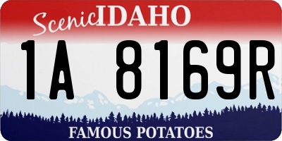 ID license plate 1A8169R