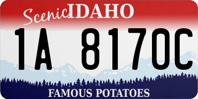 ID license plate 1A8170C
