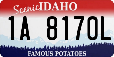 ID license plate 1A8170L
