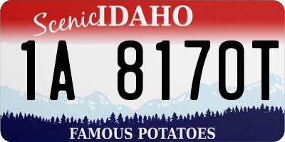 ID license plate 1A8170T