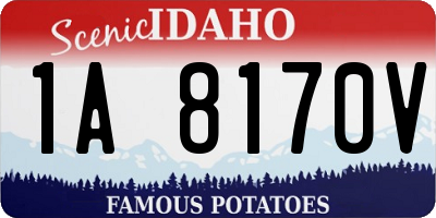 ID license plate 1A8170V