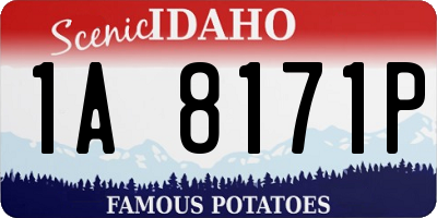 ID license plate 1A8171P