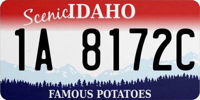 ID license plate 1A8172C