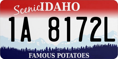 ID license plate 1A8172L