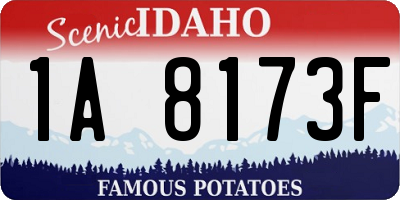 ID license plate 1A8173F