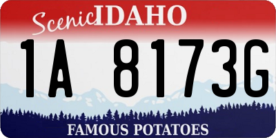 ID license plate 1A8173G