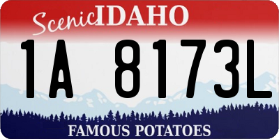 ID license plate 1A8173L
