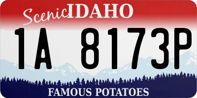 ID license plate 1A8173P