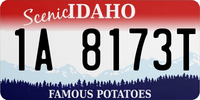 ID license plate 1A8173T