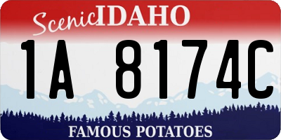 ID license plate 1A8174C