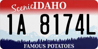 ID license plate 1A8174L