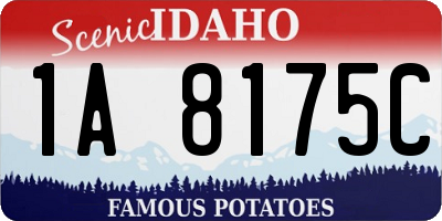 ID license plate 1A8175C