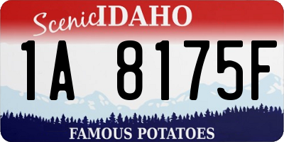 ID license plate 1A8175F