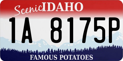 ID license plate 1A8175P