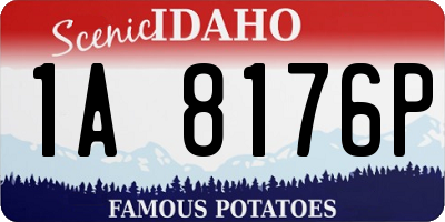 ID license plate 1A8176P