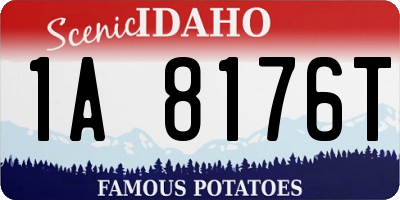 ID license plate 1A8176T