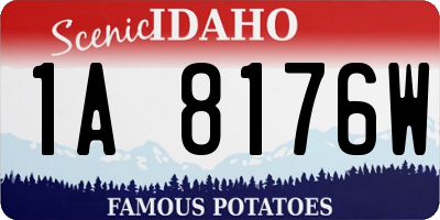 ID license plate 1A8176W