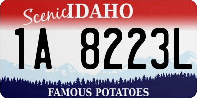 ID license plate 1A8223L